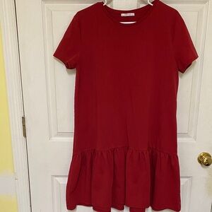 Zara Red Short Sleeve Dress